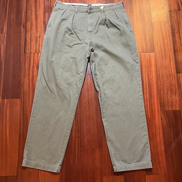 Polo Ralph Lauren Other - Polo Ralph Lauren Pants Mens 37x31 Olive Green Double Pleated Straight Fit Chino